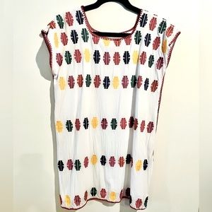 J.Marie Mexican- inspired Embroidered Boho Tunic, blouse,top. XS